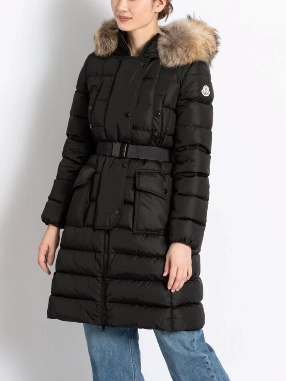 MONCLER Khloe long down jacket (Size:3)